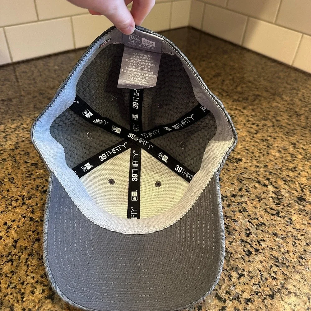 New England Patriots Hat New Era‎ 39THIRTY Men's M/L Heather Gray NFL Player